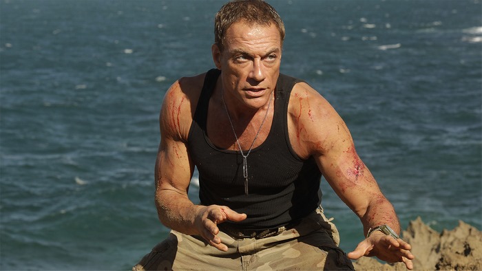 Jean-Claude Van Damme in a combat stance