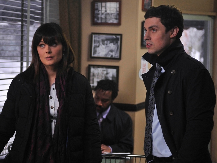 John Francis Daley in a dark coat