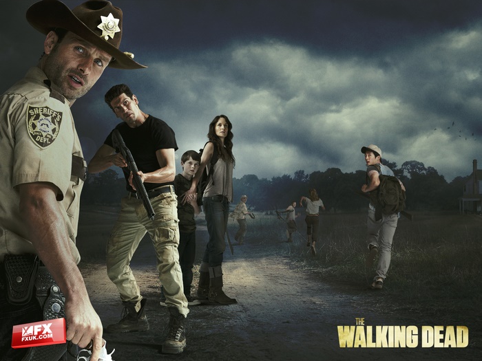 Rick Grimes and survivors from The Walking Dead