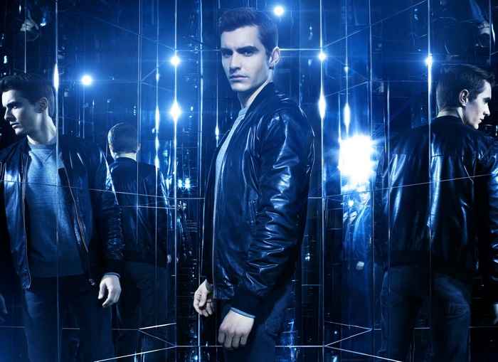 Dave Franco in a mirrored room