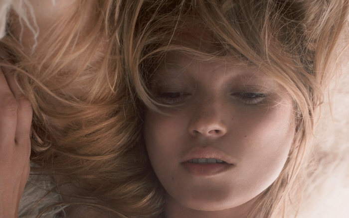 Kate Moss lying down