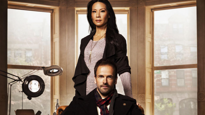 Lucy Liu and Jonny Lee Miller in Elementary