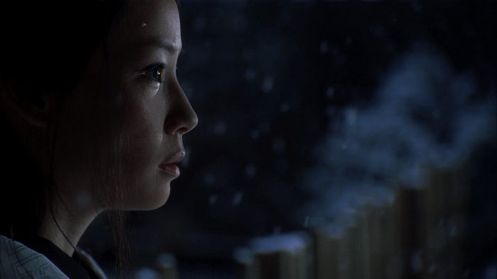 Lucy Liu in the snow