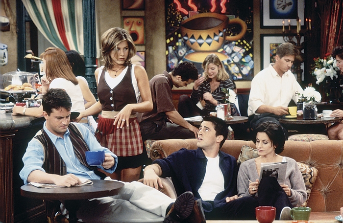 Friends cast at Central Perk