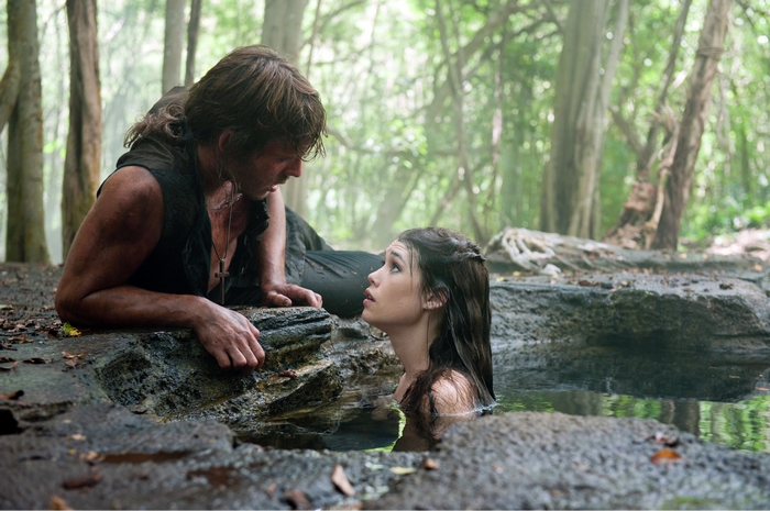 Sam Claflin in a forest