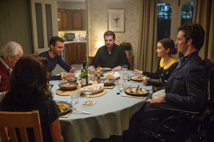 People having dinner at a table