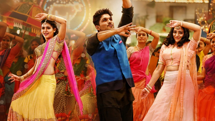 Samantha Akkineni dancing in a colorful festival