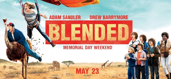 Blended Movie Poster with Adam Sandler and Drew Barrymore