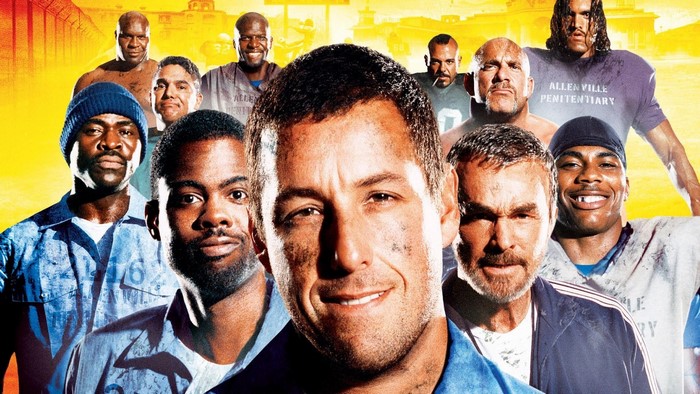 Adam Sandler and ensemble cast from The Longest Yard