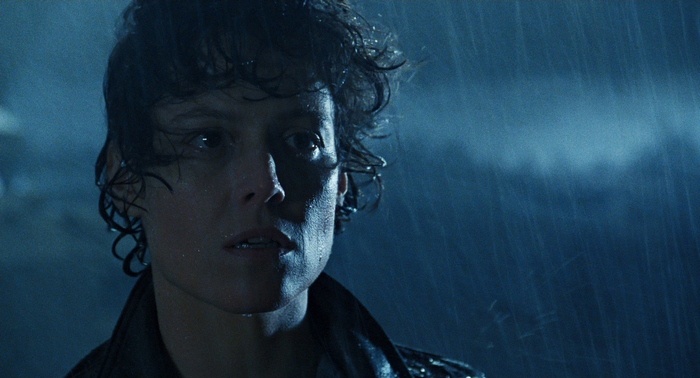 Ripley from Alien in the rain