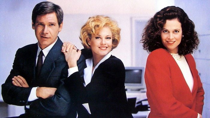 Harrison Ford, Melanie Griffith, and Sigourney Weaver