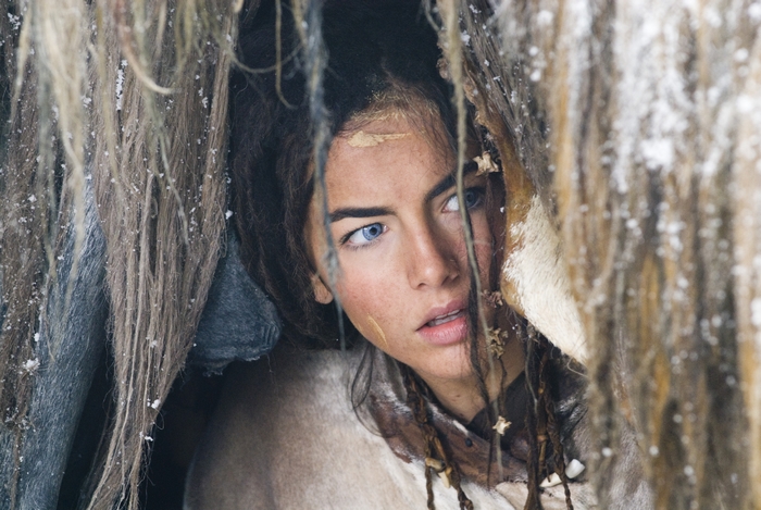 Camilla Belle in a primitive setting