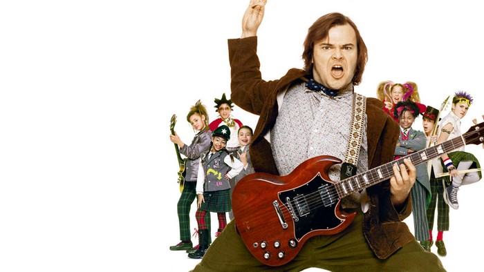 Jack Black and children from School of Rock