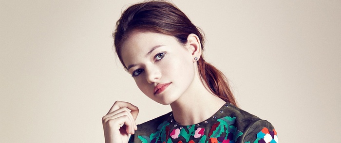 Mackenzie Foy posing for a photoshoot