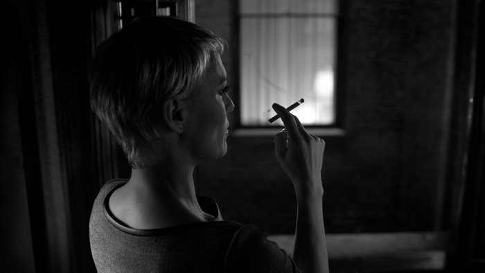 Robin Wright smoking cigarette