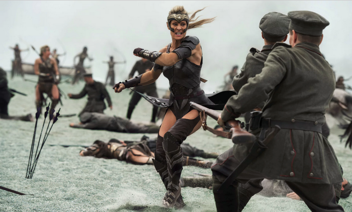 Wonder Woman in battle