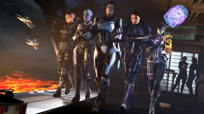 Ashley Williams and allies from Mass Effect