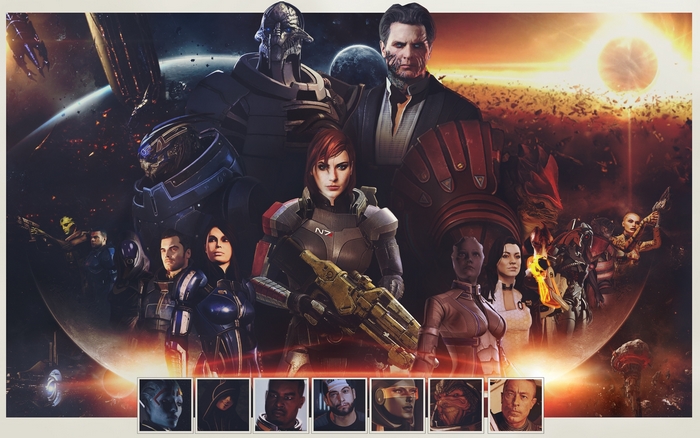 Mass Effect characters with Ashley Williams