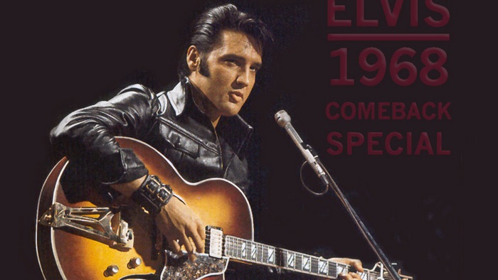 Elvis Presley performing in the 1968 Comeback Special