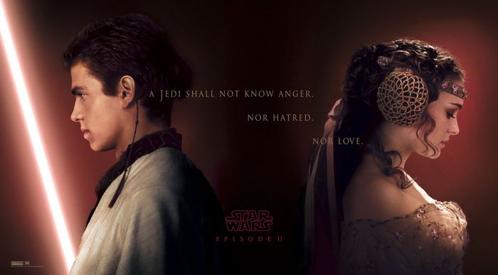 Anakin Skywalker and Padmé Amidala from Star Wars: Episode II
