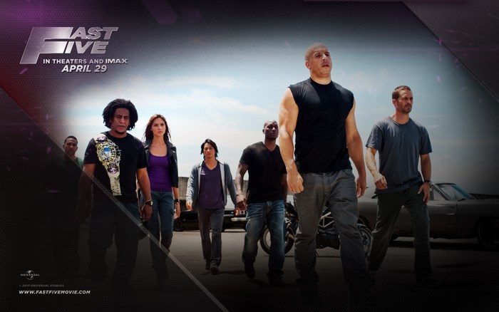 Fast Five movie poster with cast