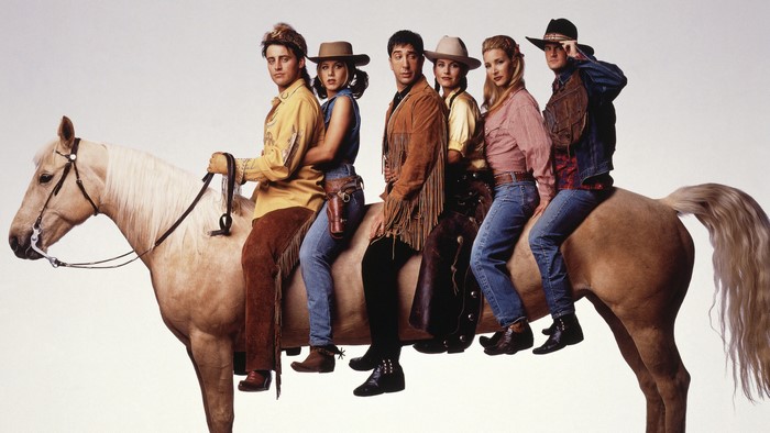 Friends cast on a horse