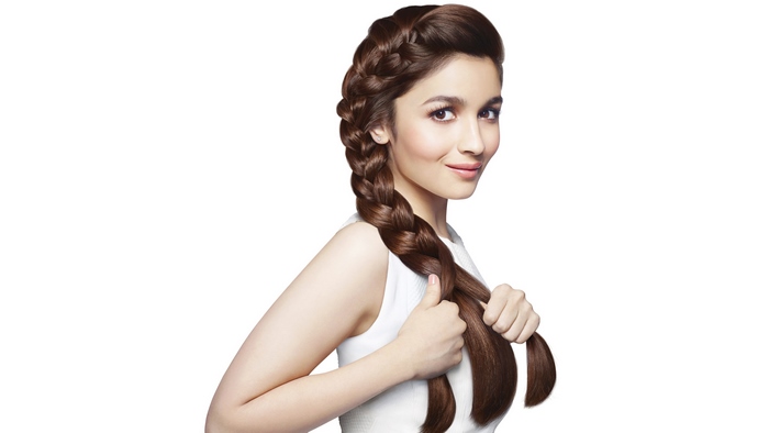Alia Bhatt with braided hair