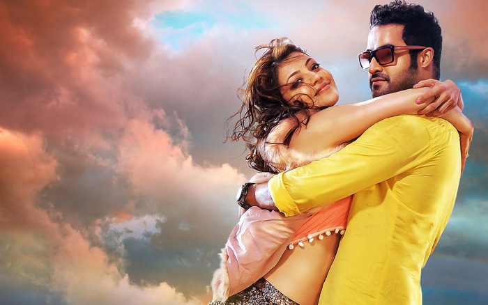 Kajal Agarwal and NTR Jr. embracing