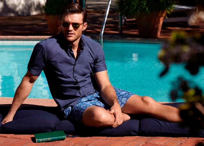 Scott Eastwood by the pool