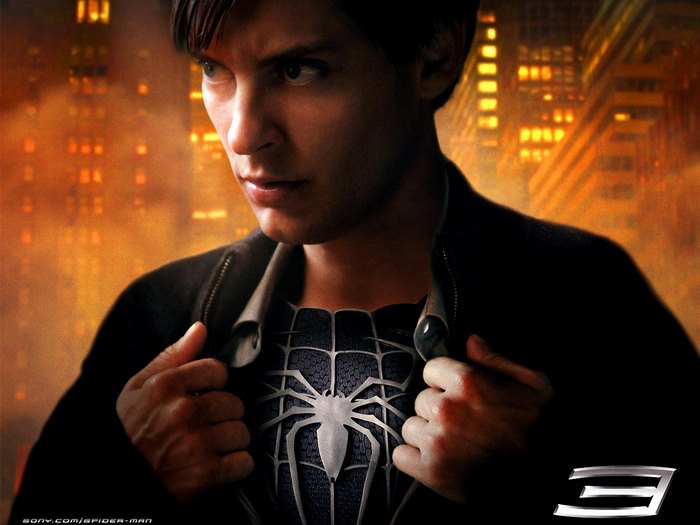 Tobey Maguire as Spider-Man in Spider-Man 3
