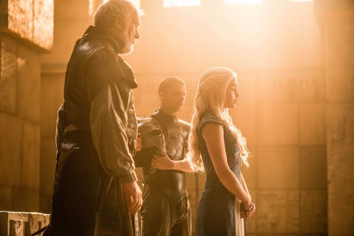 Ian McElhinney and Daenerys Targaryen from Game of Thrones