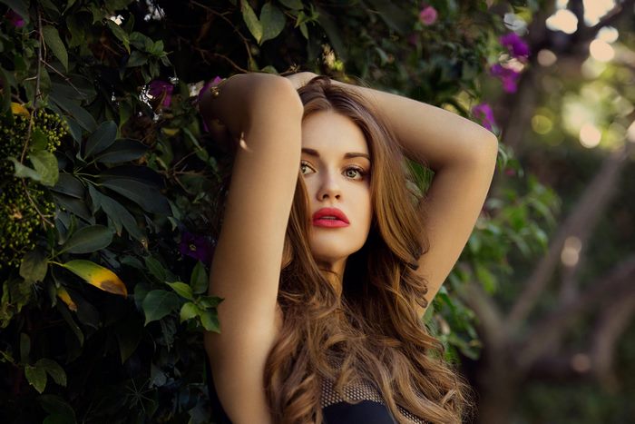 Holland Roden posing outdoors