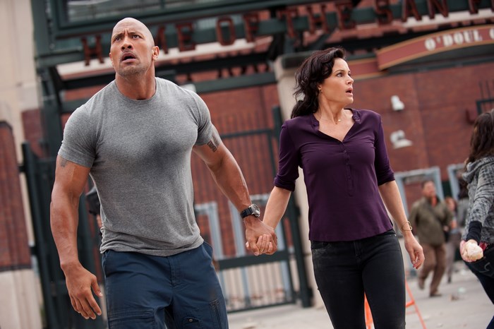 Carla Gugino and Dwayne Johnson in San Francisco