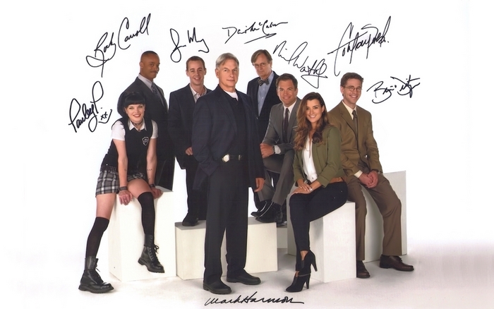NCIS Cast with Signatures