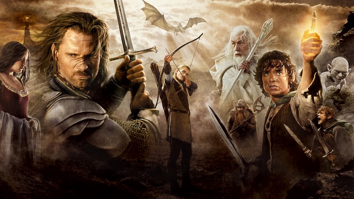 The Lord of the Rings characters Aragorn, Frodo, Gandalf, Legolas, Gollum