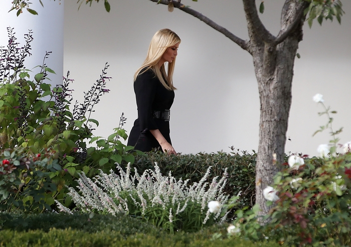 Ivanka Trump walking outdoors