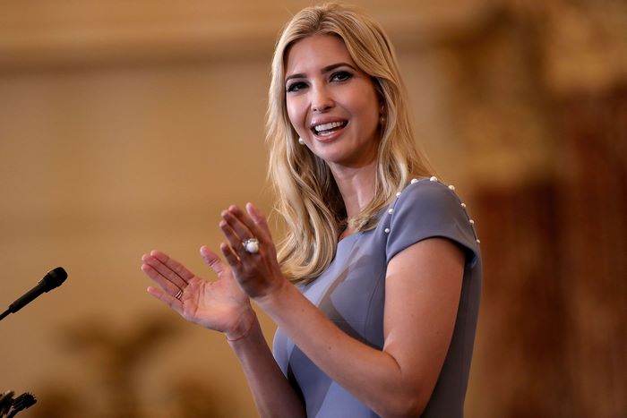 Ivanka Trump Smiling and Clapping During Speech