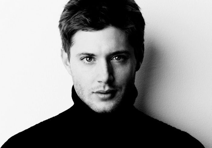 Jensen Ackles wearing a black turtleneck