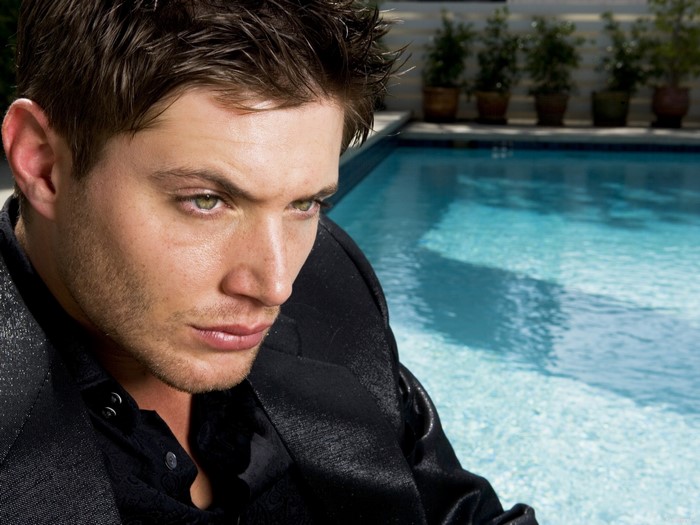 Jensen Ackles by a Pool