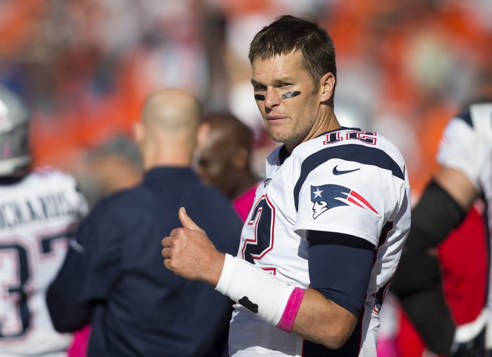 Tom Brady from New England Patriots giving a thumbs up