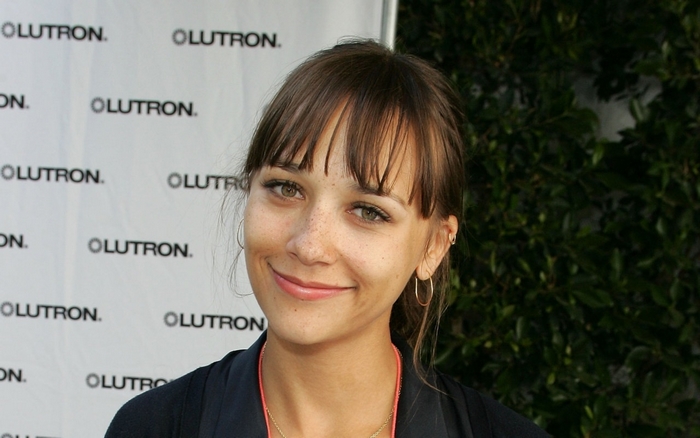 Rashida Jones at an event with Lutron backdrop