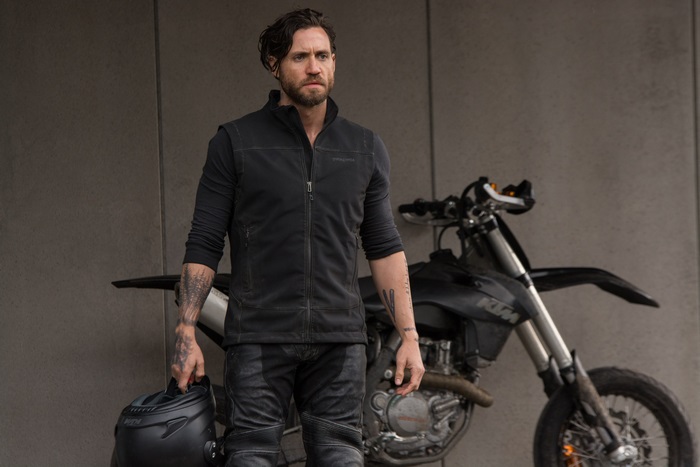 Edgar Ramirez with a motorcycle