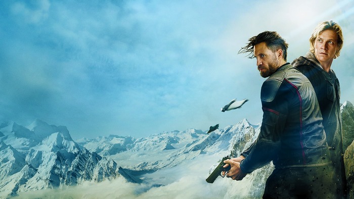 Edgar Ramirez in a snowy mountain landscape