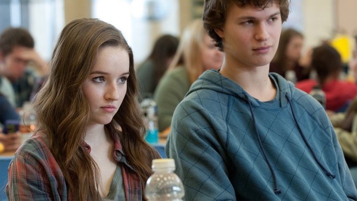 Kaitlyn Dever and Ansel Elgort in The Fault in Our Stars