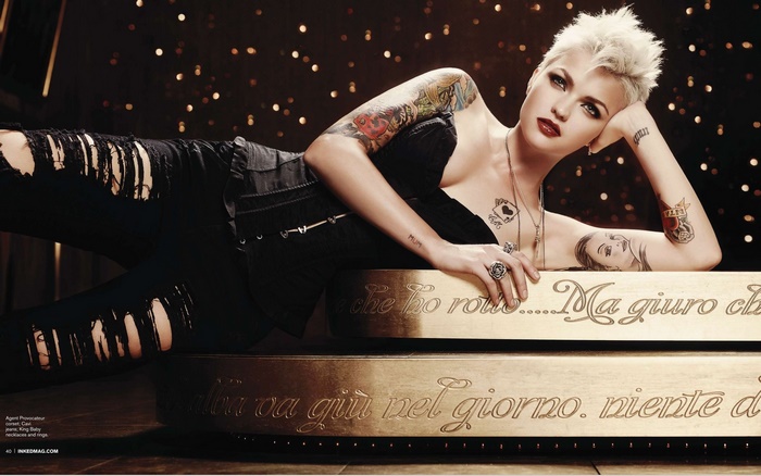 Ruby Rose with tattoos