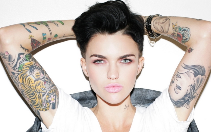Ruby Rose with tattoos