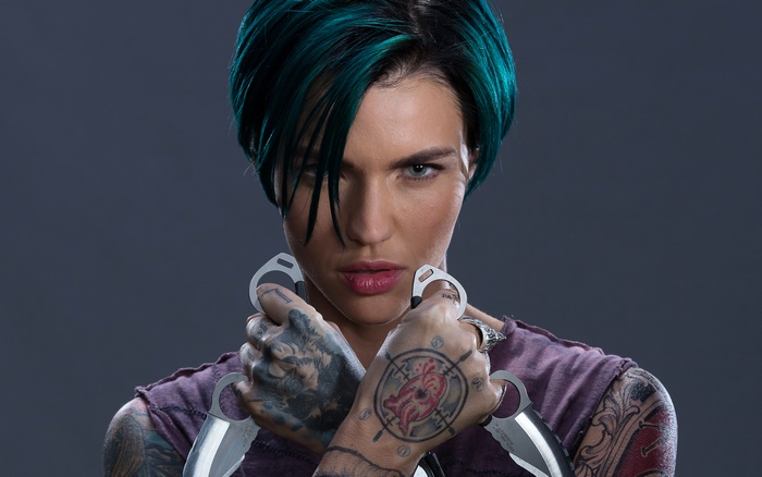 Ruby Rose with Karambits