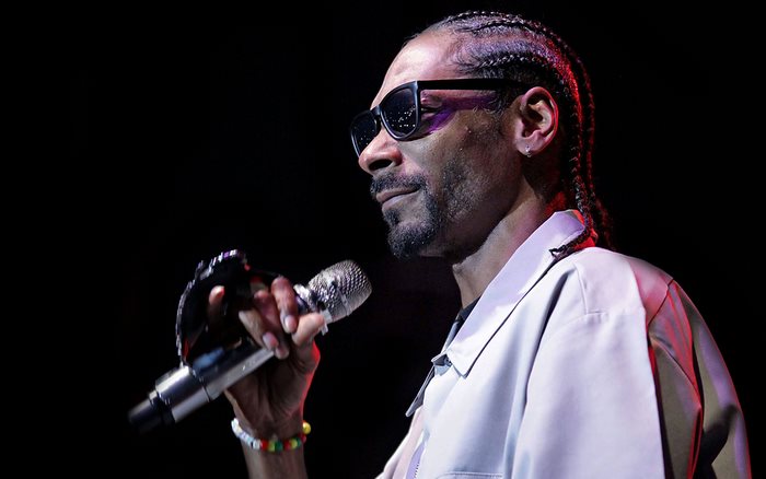 Snoop Dogg performing on stage