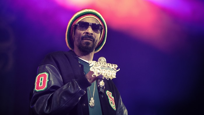 Snoop Dogg performing on stage