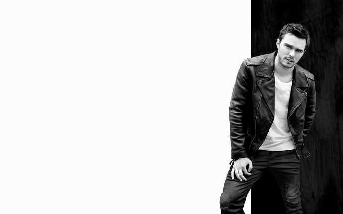 Nicholas Hoult in Leather Jacket